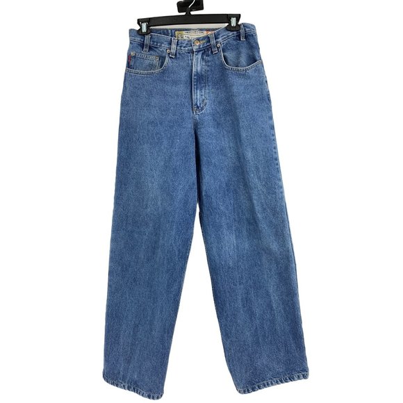 Bugle Boy Jeans Vtg Bugle Boy Gold Crest Mens Size 3 X 32 Baggy Denim Jeans Wide Leg 156